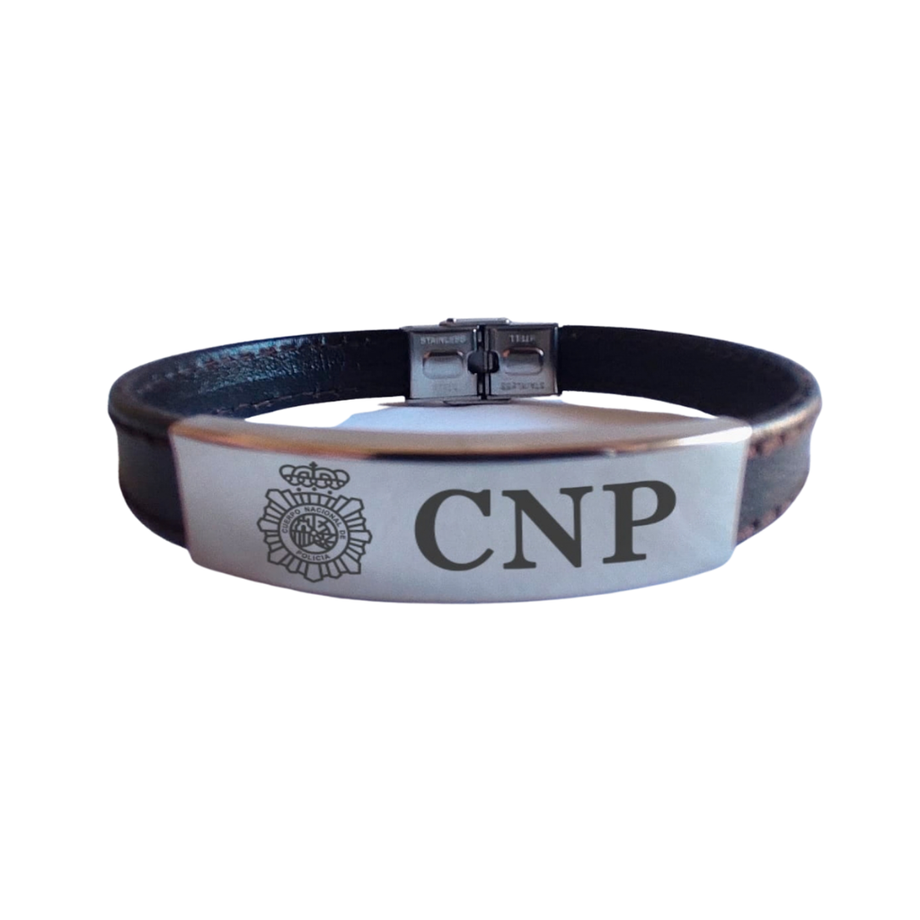 Pulsera piel Policía Nacional CNP