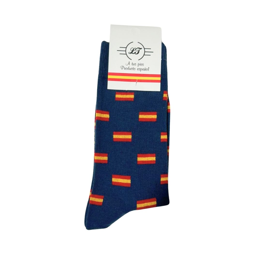 Calcetines bandera España azul marino - LaFlamencadeBorgoña