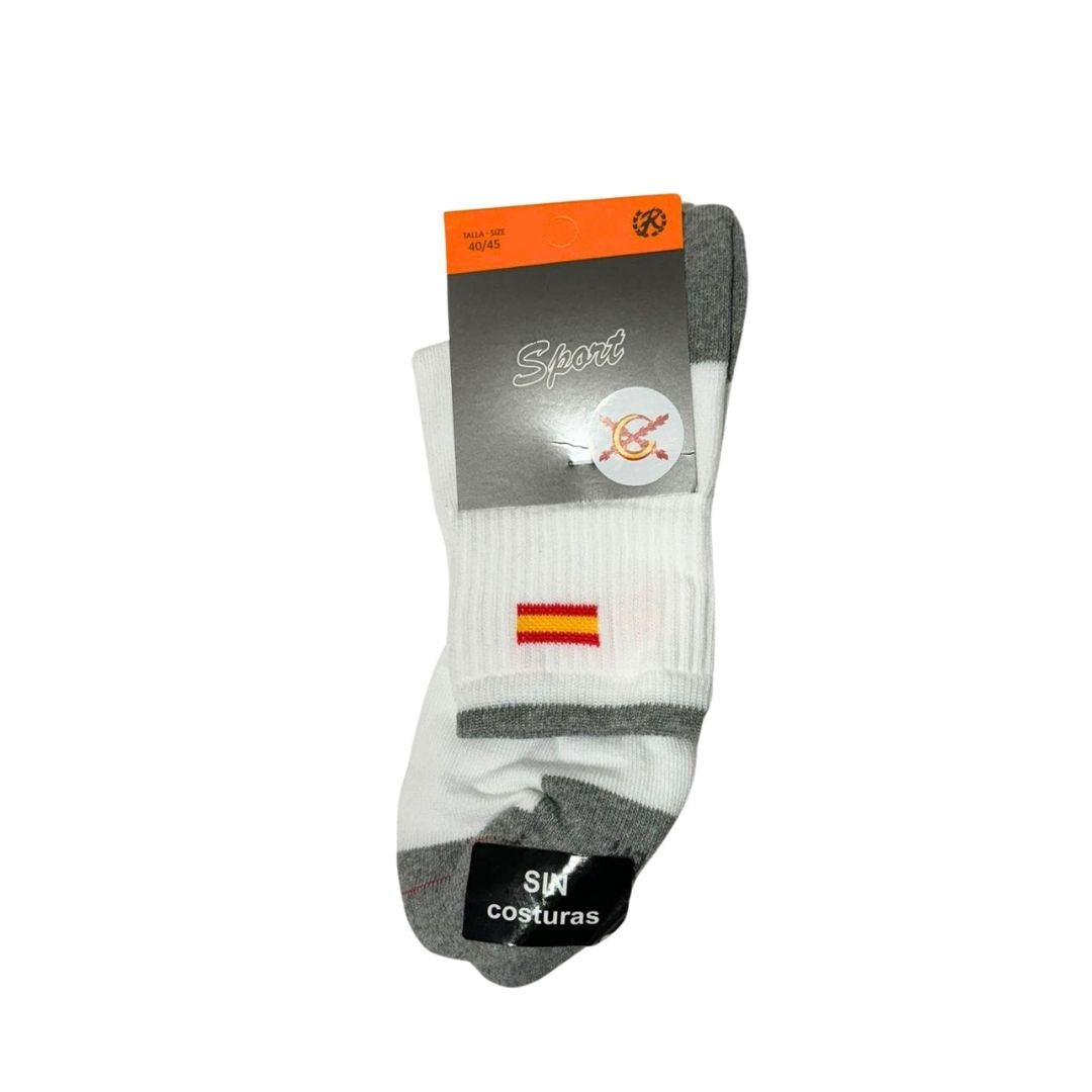 Comprar Calcetines bandera España Blanco bajo Bandera España La Flamenca de Borgoña Patricia Muñoz VOX