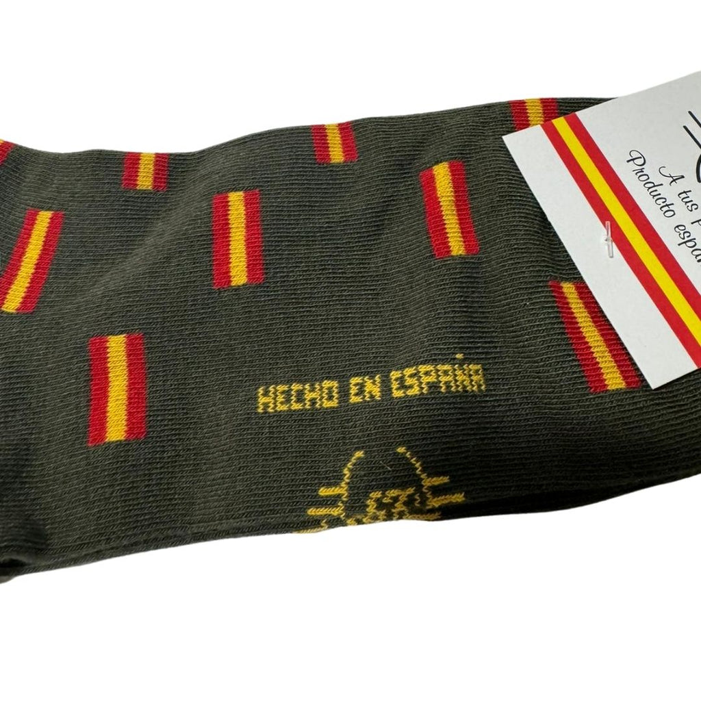 Comprar Calcetines Bandera España verde corto tobilleros Bandera España La Flamenca de Borgoña Patricia Muñoz VOX