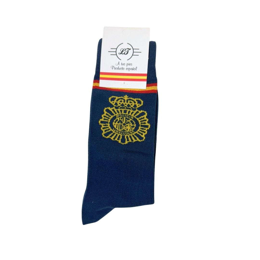Comprar Calcetines Policía Nacional Española - Negro La Flamenca de Borgoña, Bandera de España, Cruz de Borgoña, Patricia Muñoz, VOX, Santiago Abascal