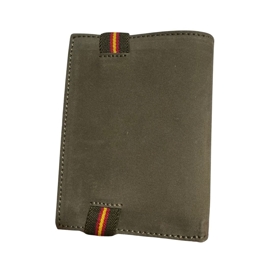 Cartera España Nobuck Verde elástico - LaFlamencadeBorgoña