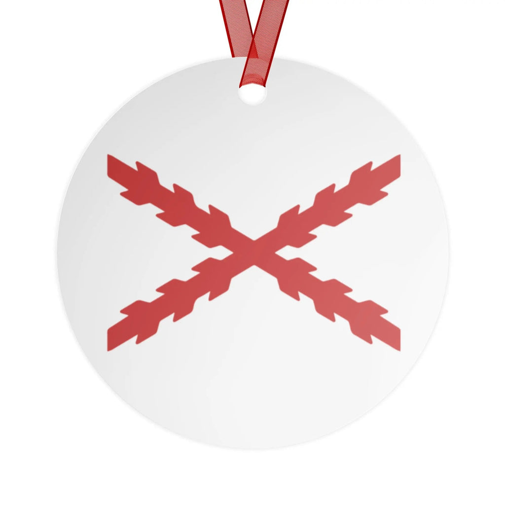 Comprar Adornos de cerámica a doble cara para Árbol de Navidad - Cruz de Borgoña La Flamenca de Borgoña Bandera España