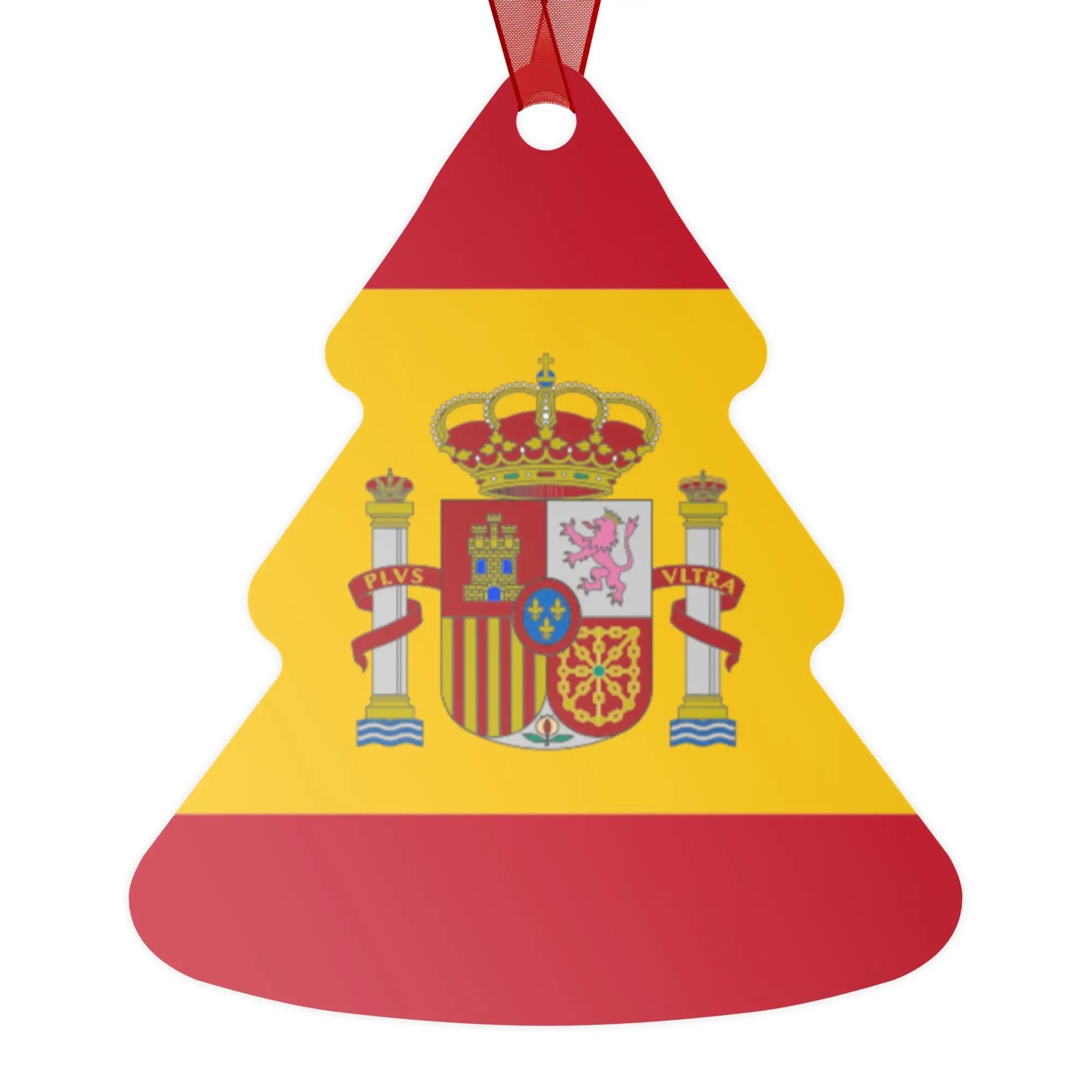 Comprar Adornos de cerámica a doble cara para Árbol de Navidad La Flamenca de Borgoña Bandera España