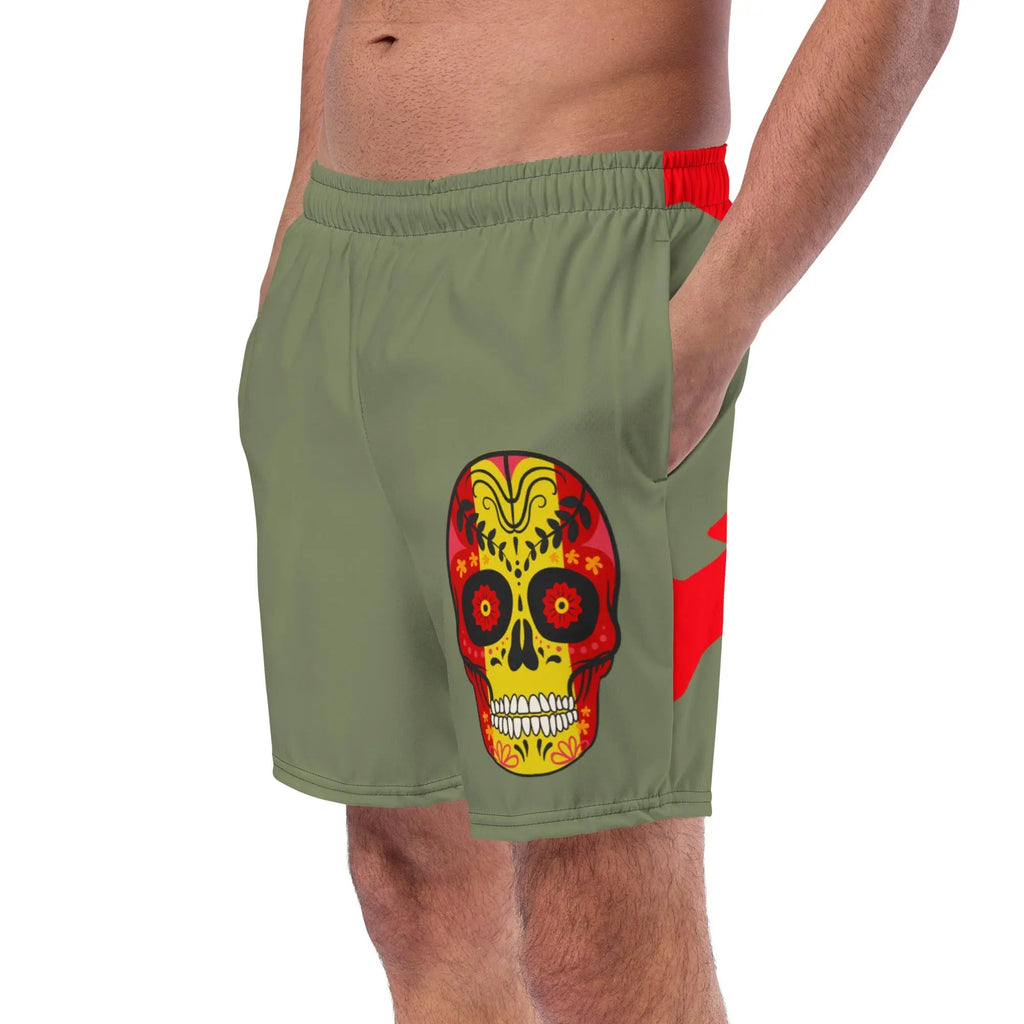 Comprar Bañador Cruz de Borgoña con Calavera hombre Bandera España La Flamenca de Borgoña Patricia Muñoz VOX