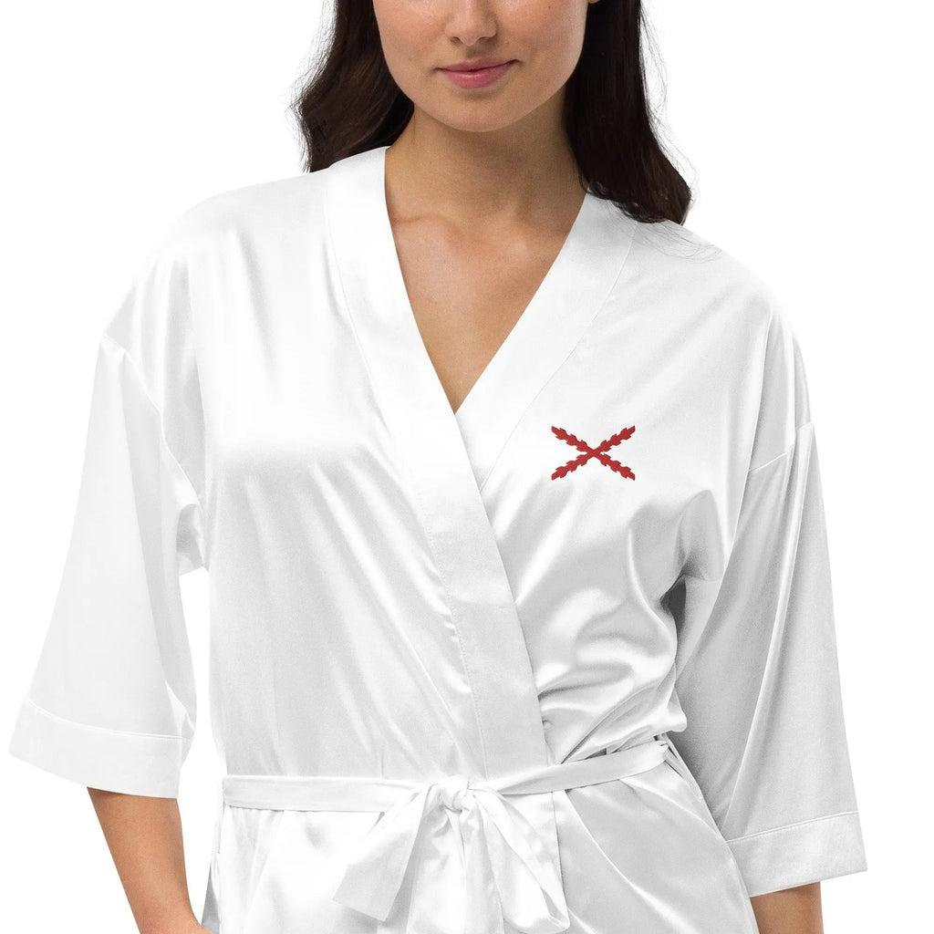 Comprar Bata de satén Cruz de Borgoña Bandera España La Flamenca de Borgoña Patricia Muñoz VOX