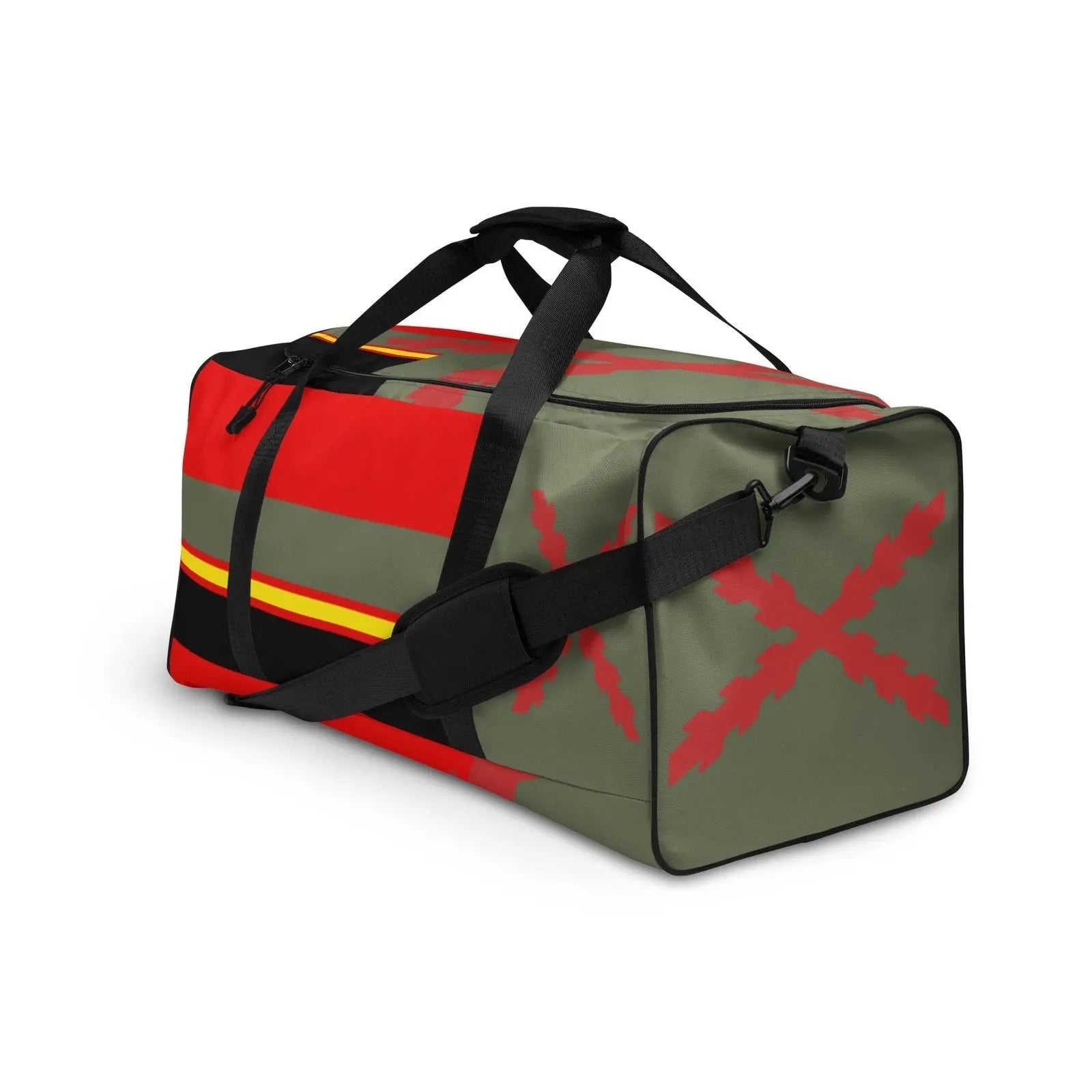 Comprar Bolsa de deporte verde Cruz de Borgoña y Bandera de España Bandera España La Flamenca de Borgoña Patricia Muñoz VOX