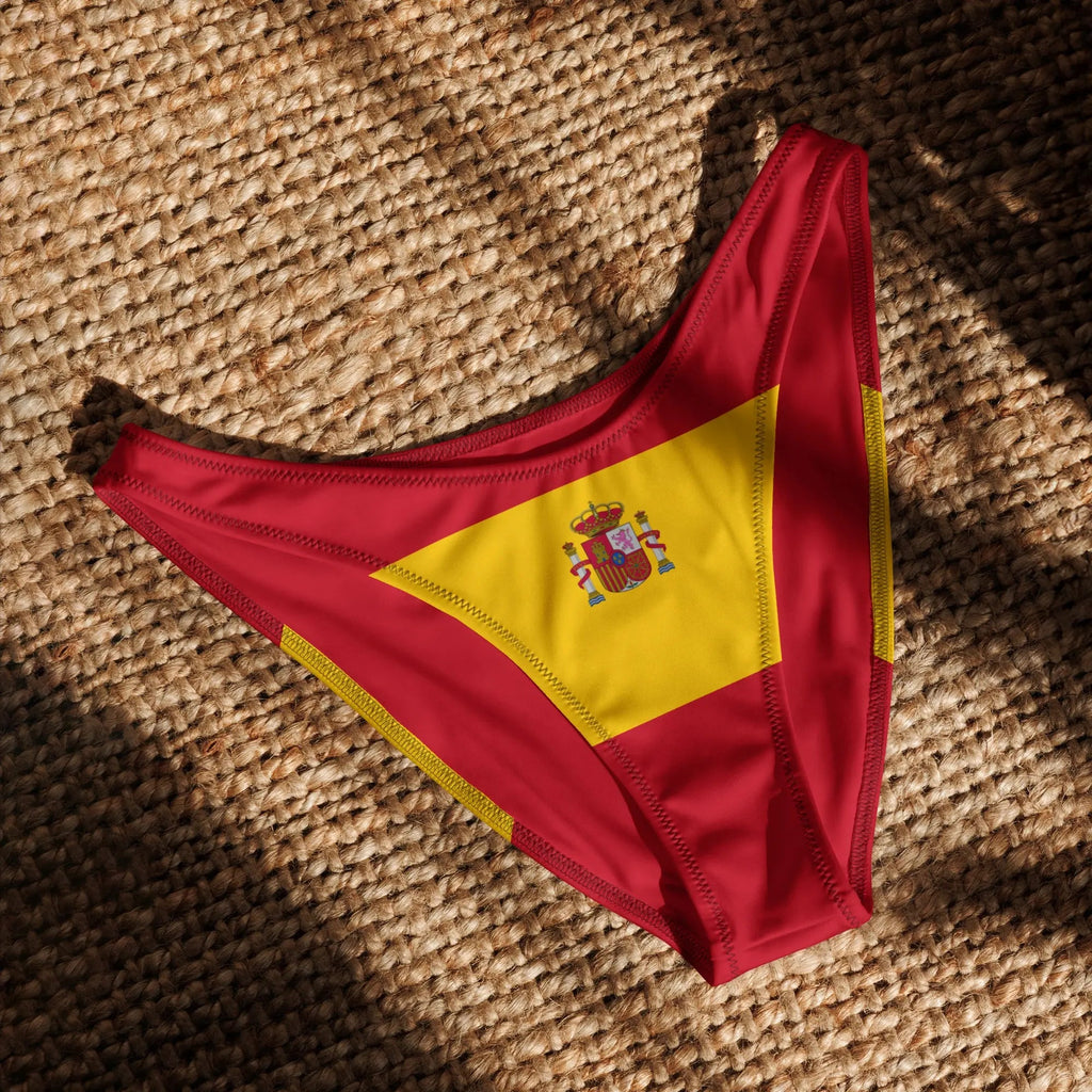 Comprar Braguita de bikini con corte en V reciclada Bandera España La Flamenca de Borgoña Bandera España