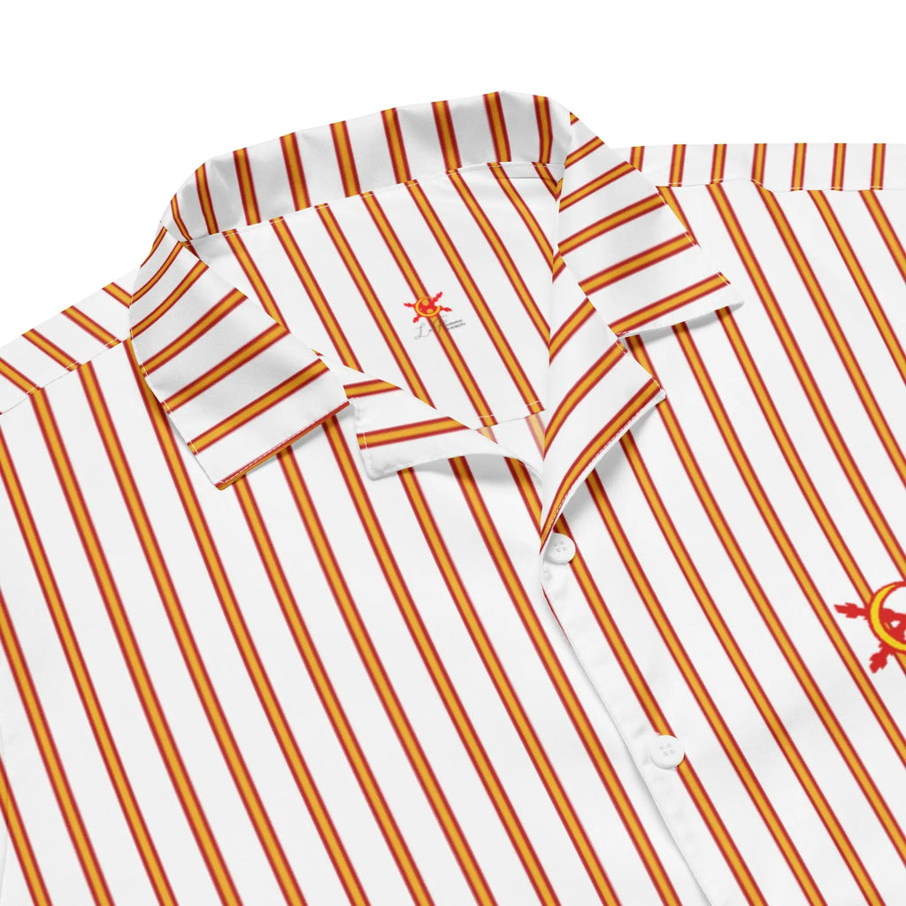 Comprar Camisa Bandera España líneas manga corta unisex La Flamenca de Borgoña, Bandera de España, Cruz de Borgoña, Patricia Muñoz, VOX, Santiago Abascal
