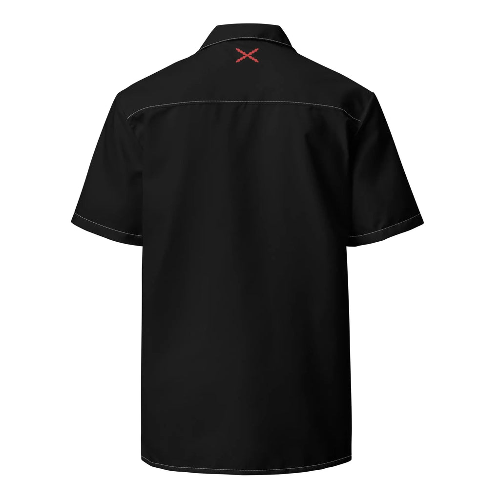 Comprar Camisa Bandera España negra manga corta unisex Bandera España La Flamenca de Borgoña Patricia Muñoz VOX