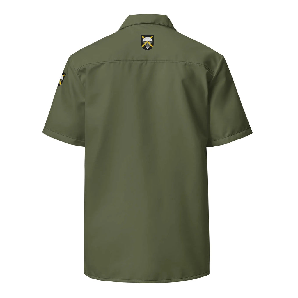 Comprar Camisa Bripac verde manga corta unisex Bandera España La Flamenca de Borgoña Patricia Muñoz VOX