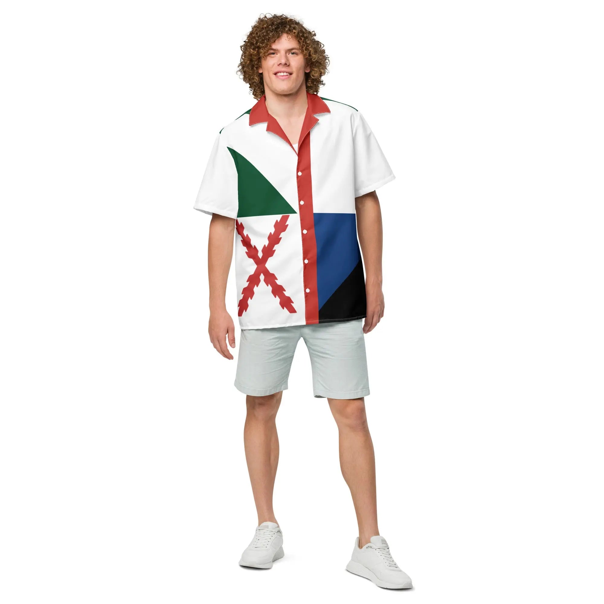 Comprar Camisa Cruz de Borgoña multicolor manga corta unisex Bandera España La Flamenca de Borgoña Patricia Muñoz VOX