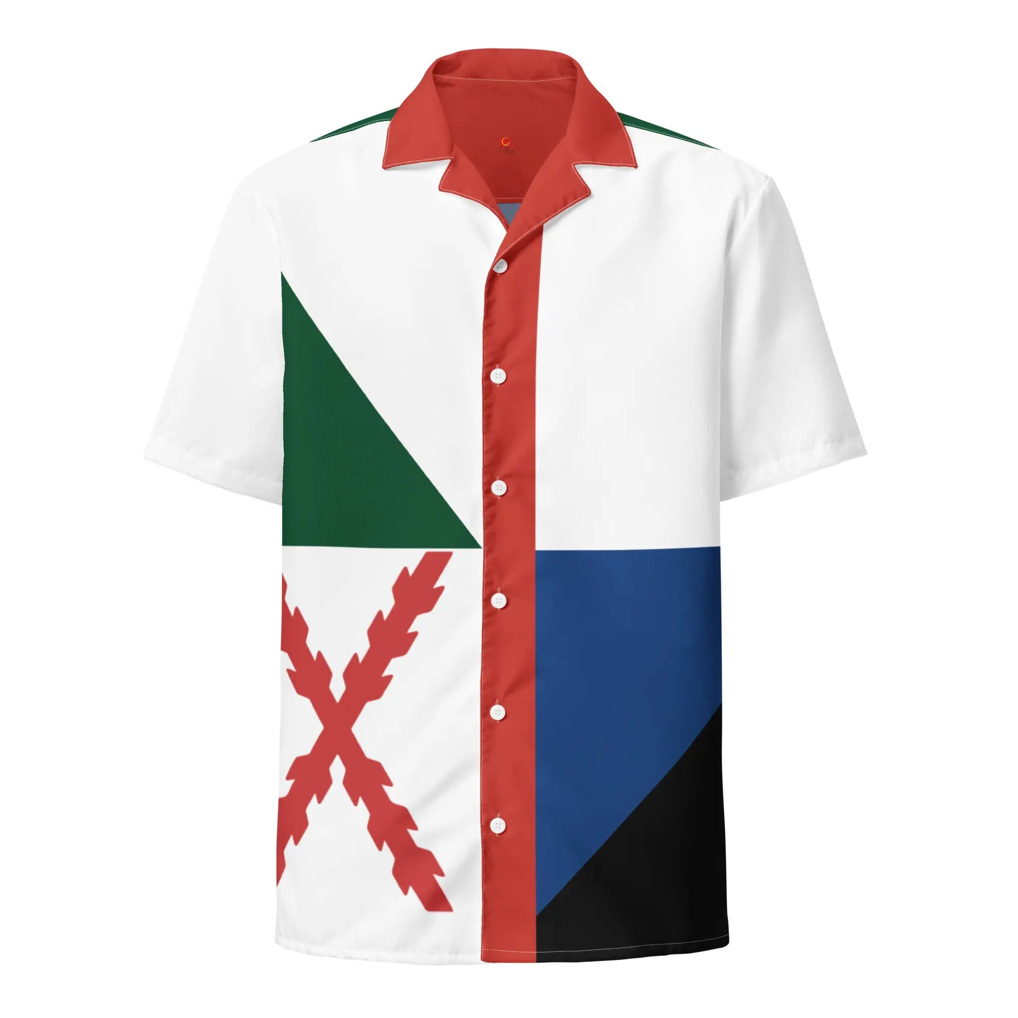 Comprar Camisa Cruz de Borgoña multicolor manga corta unisex Bandera España La Flamenca de Borgoña Patricia Muñoz VOX