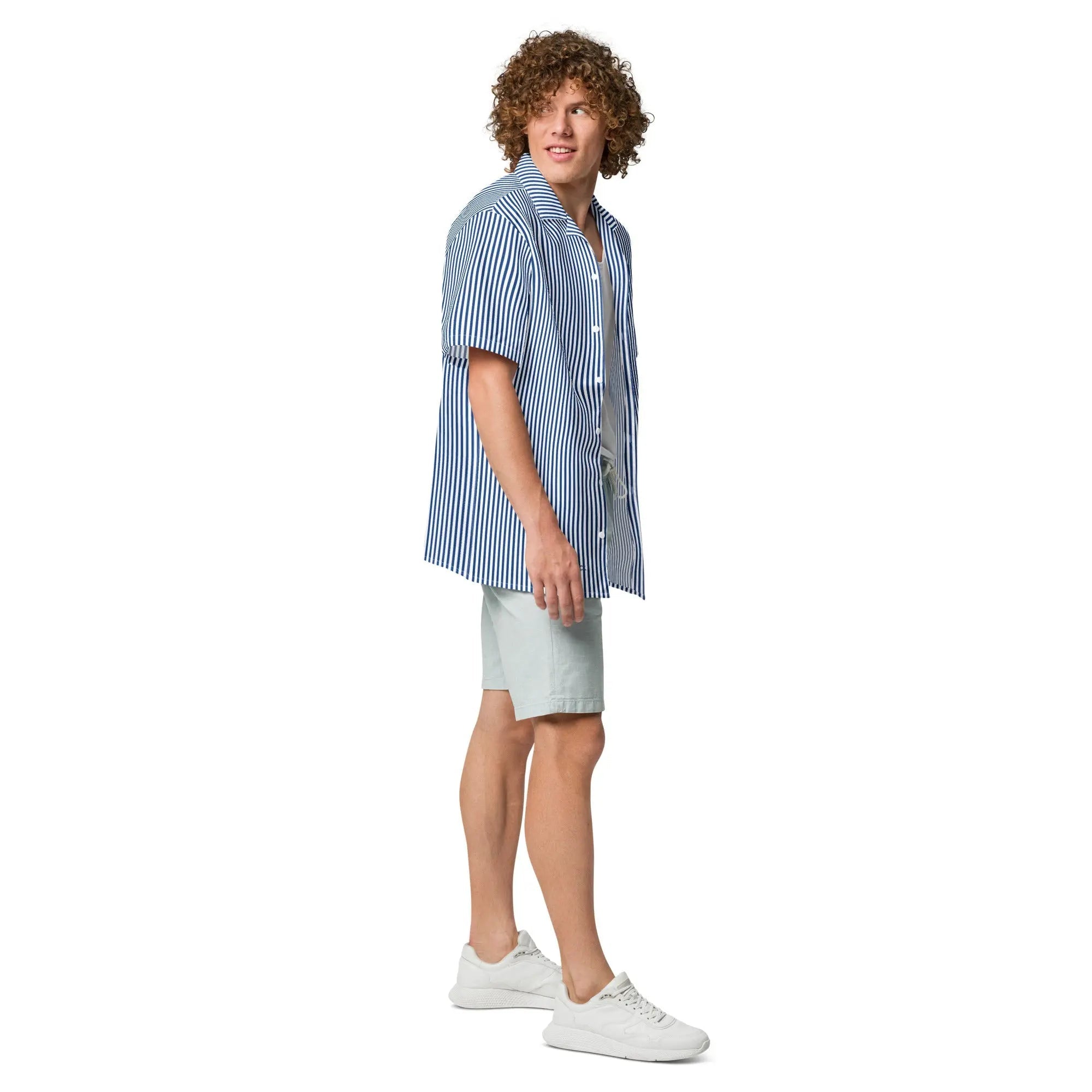 Comprar Camisa rayas azules manga corta unisex Bandera España La Flamenca de Borgoña Patricia Muñoz VOX