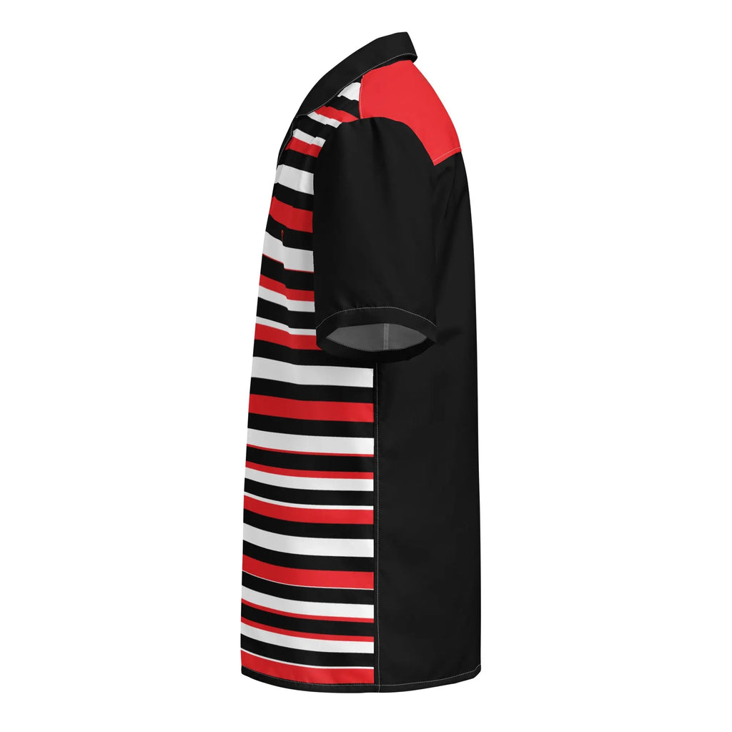 Comprar Camisa rayas rojas y negras manga corta unisex Bandera España La Flamenca de Borgoña Patricia Muñoz VOX