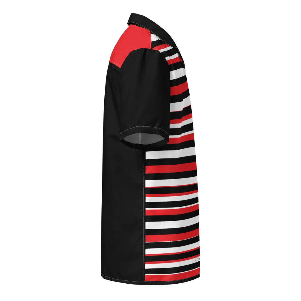 Comprar Camisa rayas rojas y negras manga corta unisex Bandera España La Flamenca de Borgoña Patricia Muñoz VOX