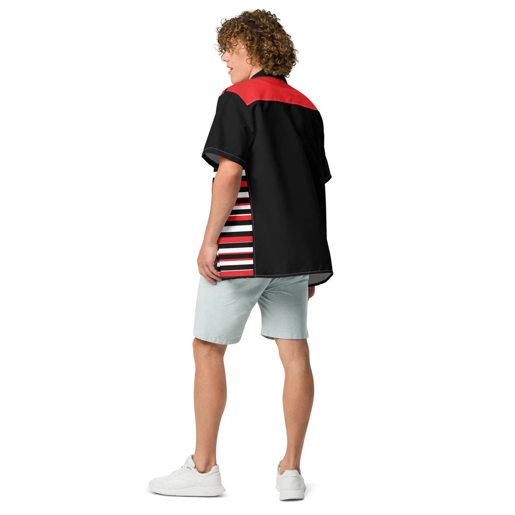 Comprar Camisa rayas rojas y negras manga corta unisex Bandera España La Flamenca de Borgoña Patricia Muñoz VOX