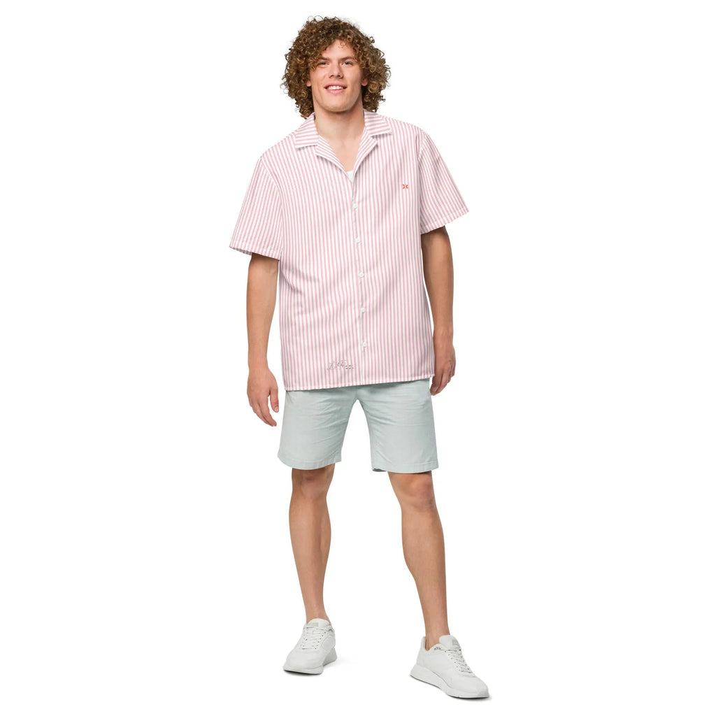 Comprar Camisa rayas rosas manga corta unisex Bandera España La Flamenca de Borgoña Patricia Muñoz VOX