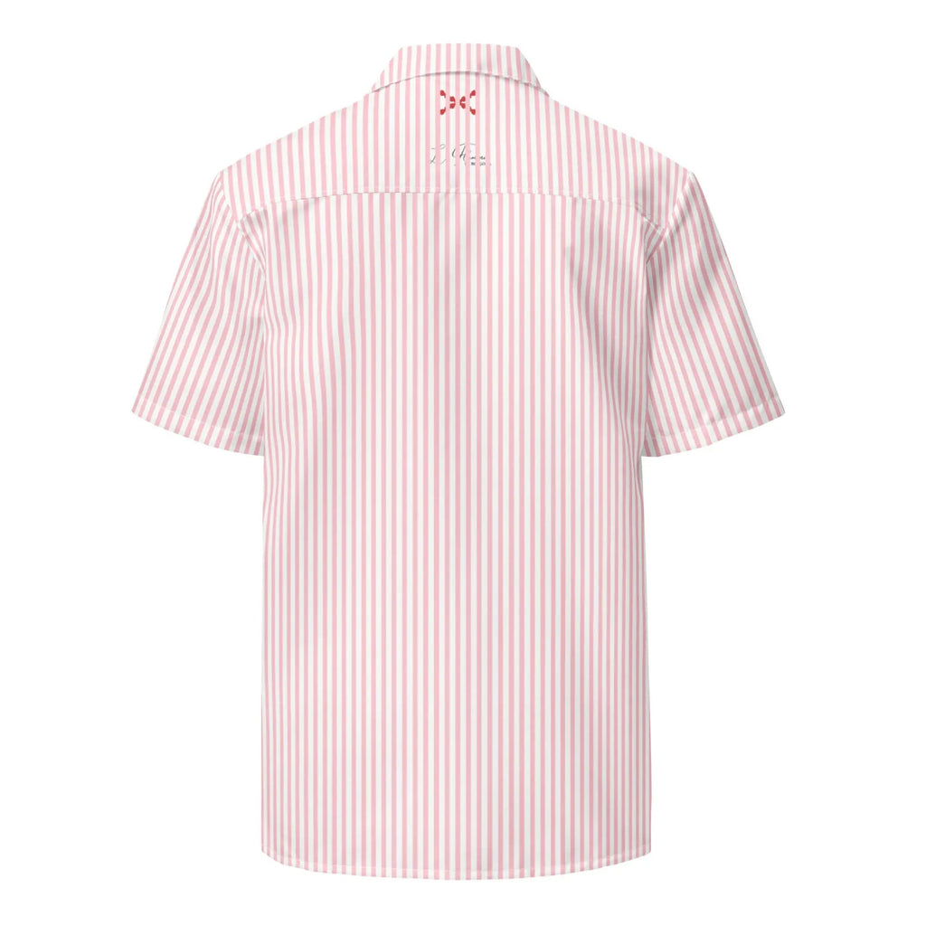 Comprar Camisa rayas rosas manga corta unisex Bandera España La Flamenca de Borgoña Patricia Muñoz VOX