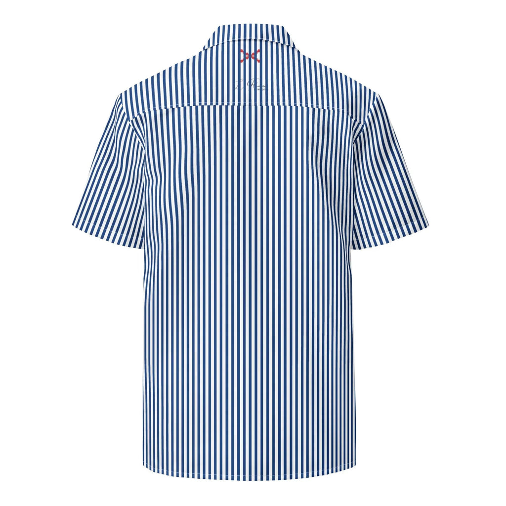 Comprar Camisa rayas rosas y azules manga corta unisex Bandera España La Flamenca de Borgoña Patricia Muñoz VOX