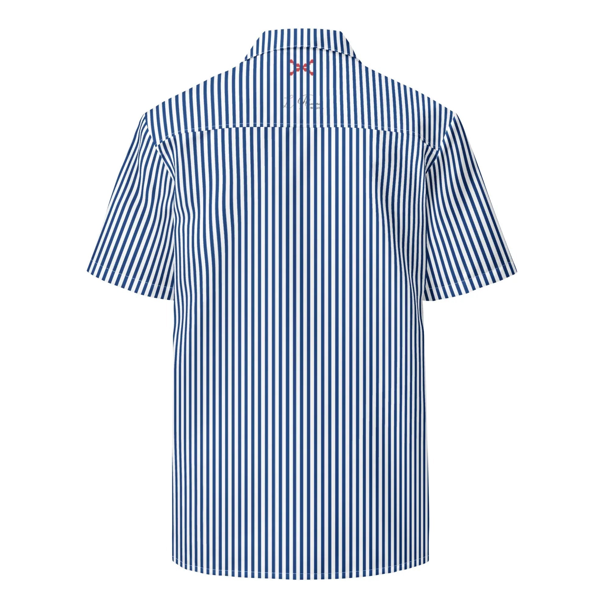 Comprar Camisa rayas rosas y azules manga corta unisex Bandera España La Flamenca de Borgoña Patricia Muñoz VOX