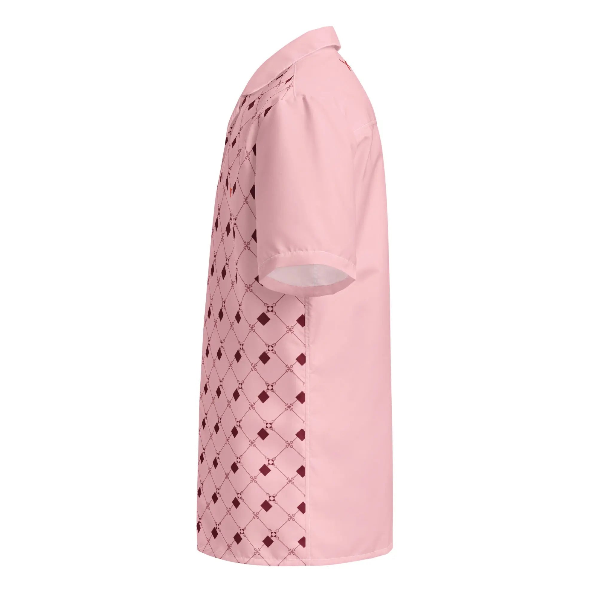 Comprar Camisa rosa geométrica manga corta unisex Bandera España La Flamenca de Borgoña Patricia Muñoz VOX