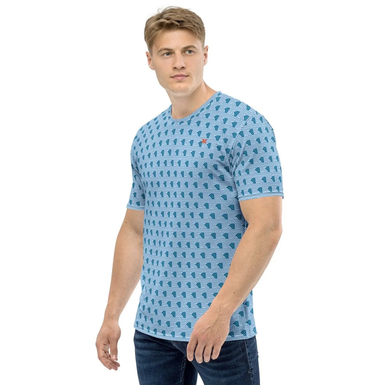 Comprar Camiseta Azul olas hombre Bandera España La Flamenca de Borgoña Patricia Muñoz VOX