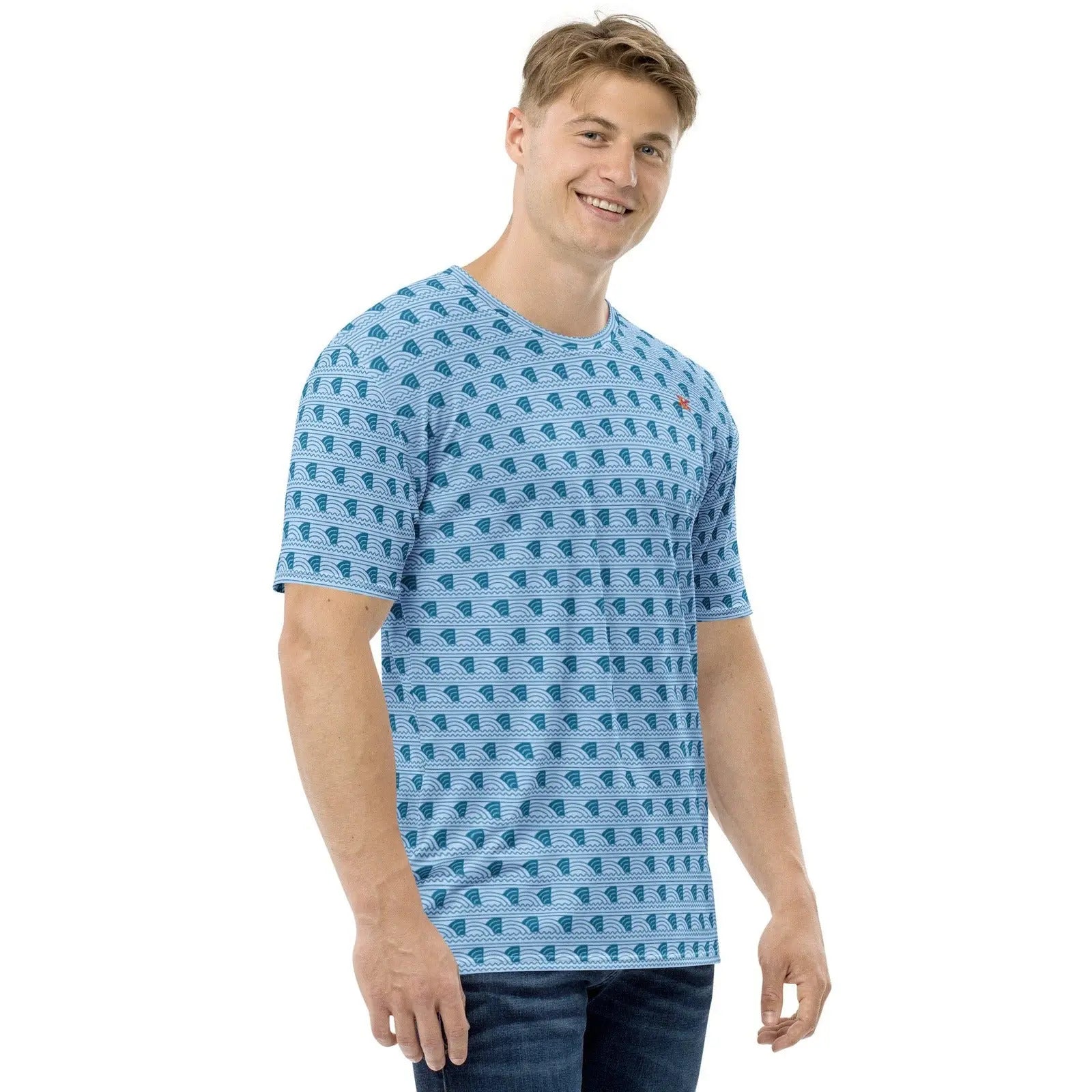 Comprar Camiseta Azul olas hombre Bandera España La Flamenca de Borgoña Patricia Muñoz VOX
