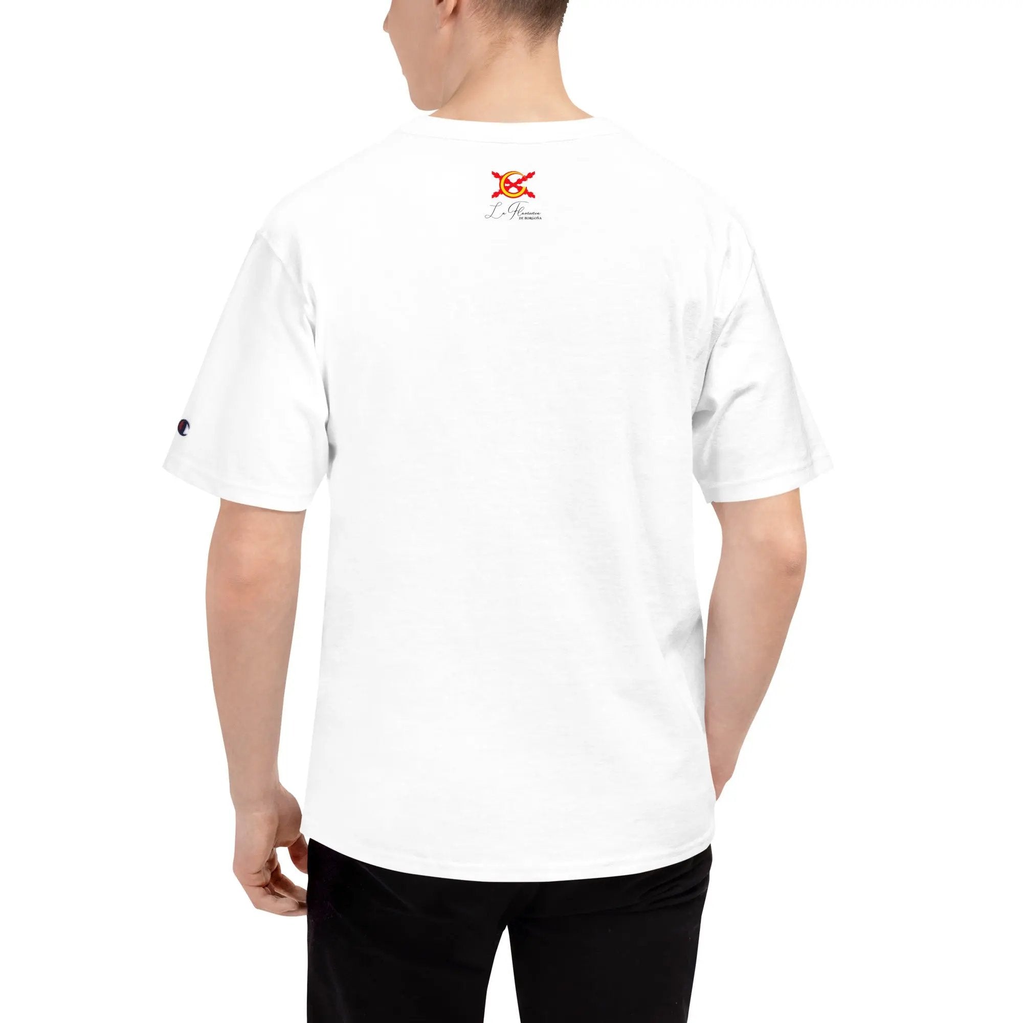 Comprar Camiseta Champion hombre "Ser español es un Honor" La Flamenca de Borgoña Bandera España