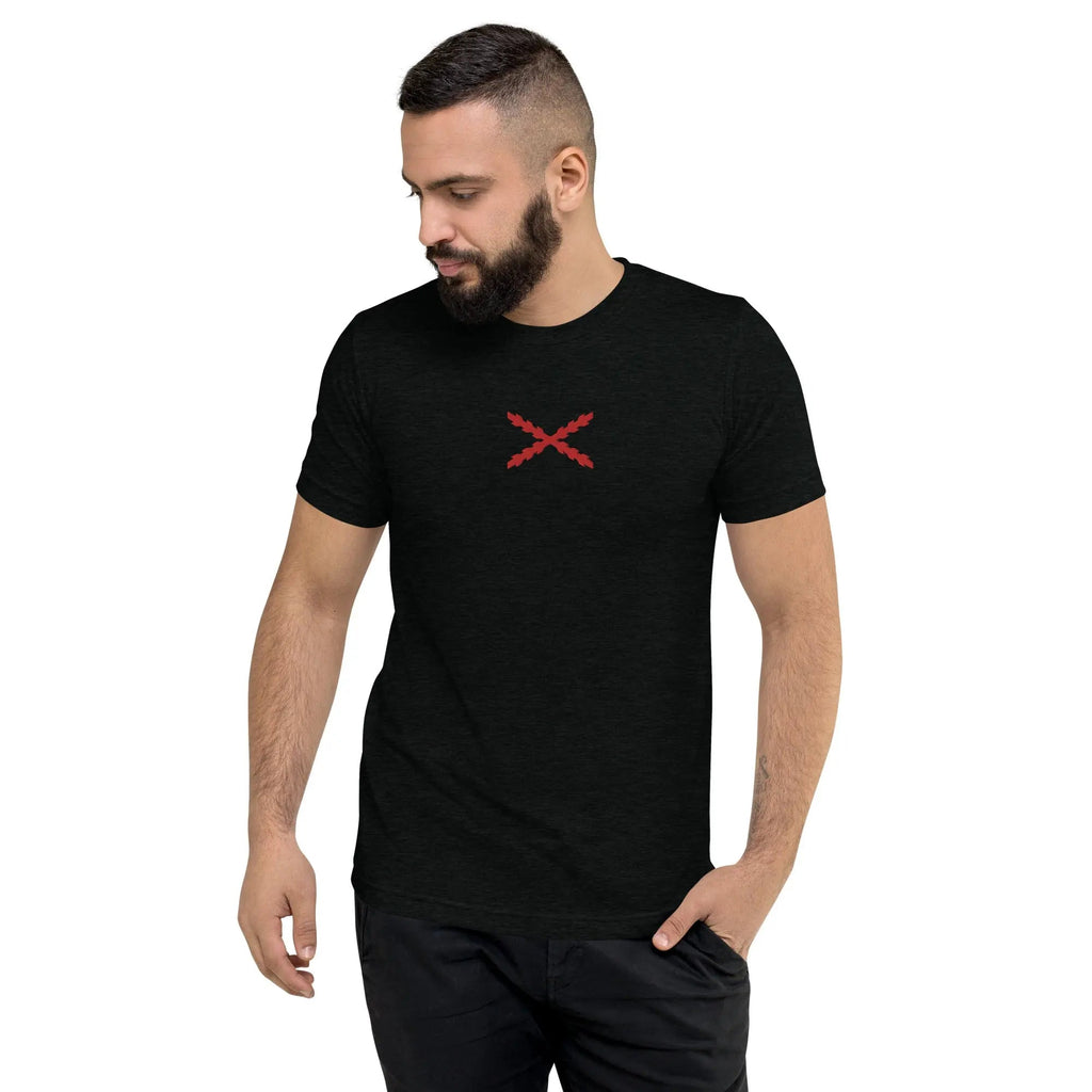 Comprar Camiseta Cruz de Borgoña bordada de manga corta Bandera España La Flamenca de Borgoña Patricia Muñoz VOX