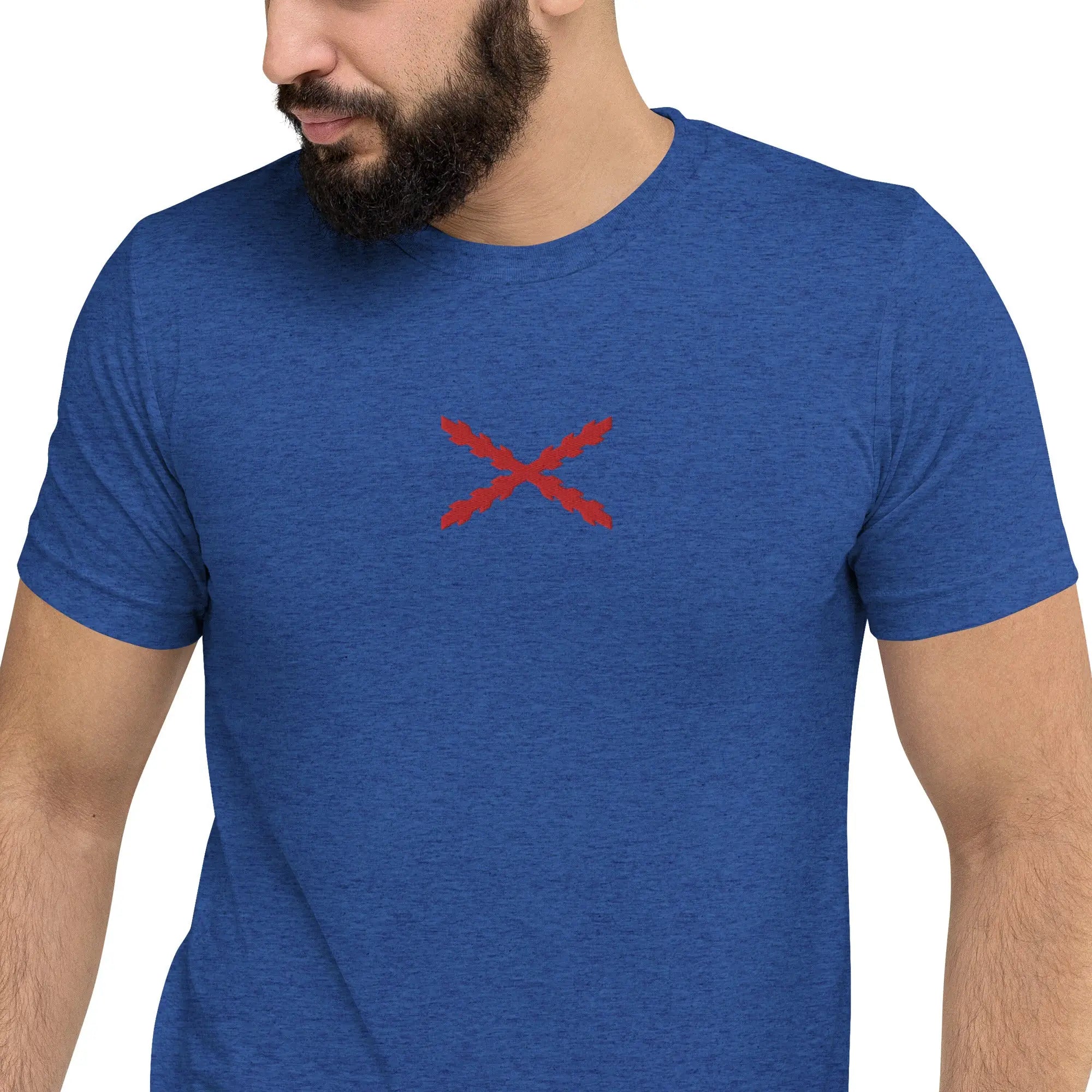 Comprar Camiseta Cruz de Borgoña bordada de manga corta Bandera España La Flamenca de Borgoña Patricia Muñoz VOX