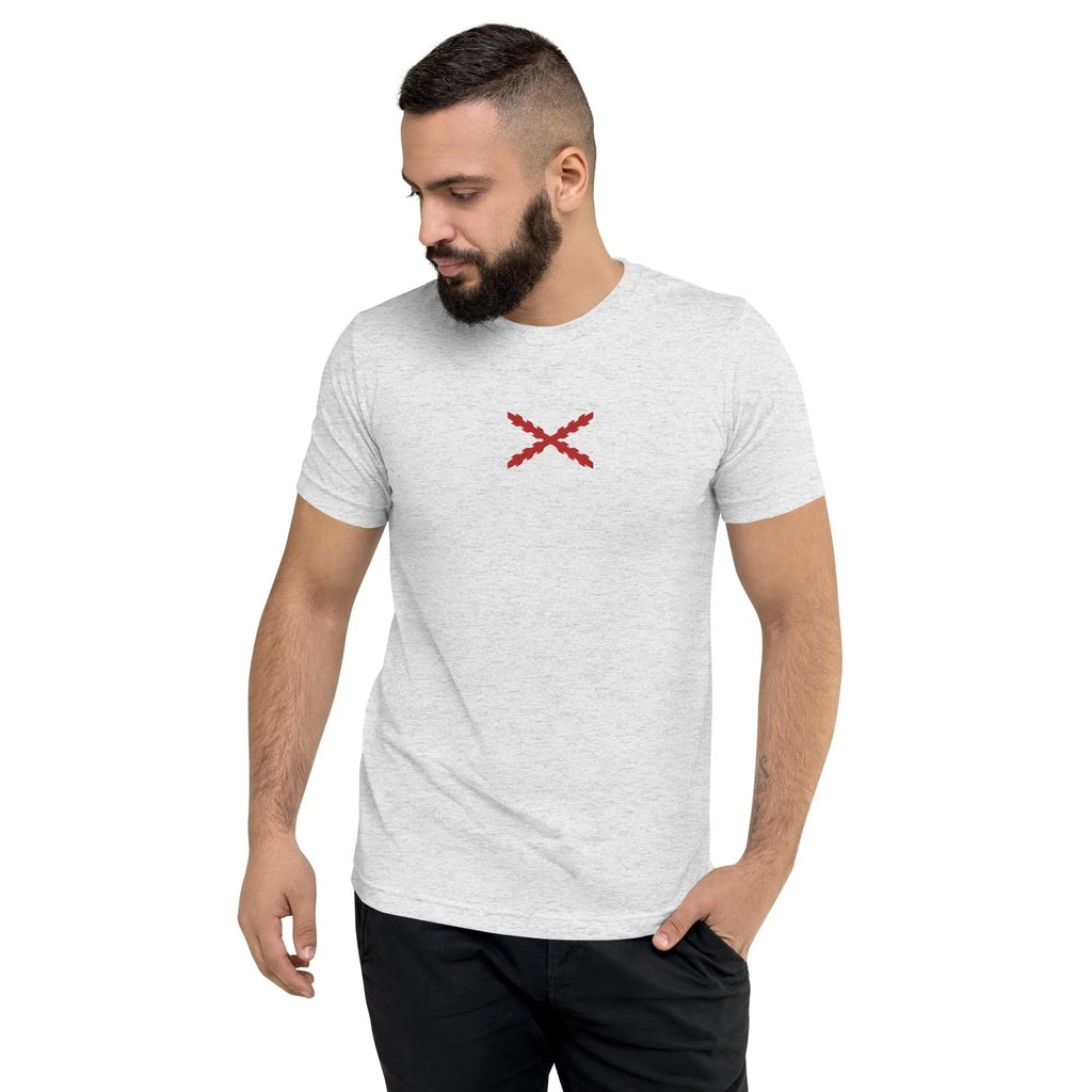 Comprar Camiseta Cruz de Borgoña bordada de manga corta Bandera España La Flamenca de Borgoña Patricia Muñoz VOX