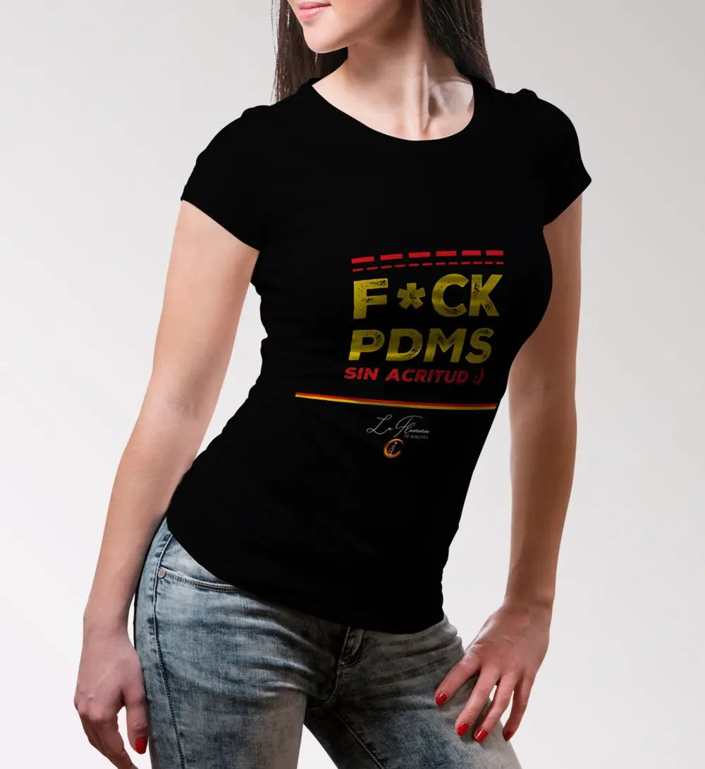 Comprar Camiseta F*CK PDMS sin acritud de Ví­ctor Sánchez del Real VOX Bandera España La Flamenca de Borgoña Patricia Muñoz VOX