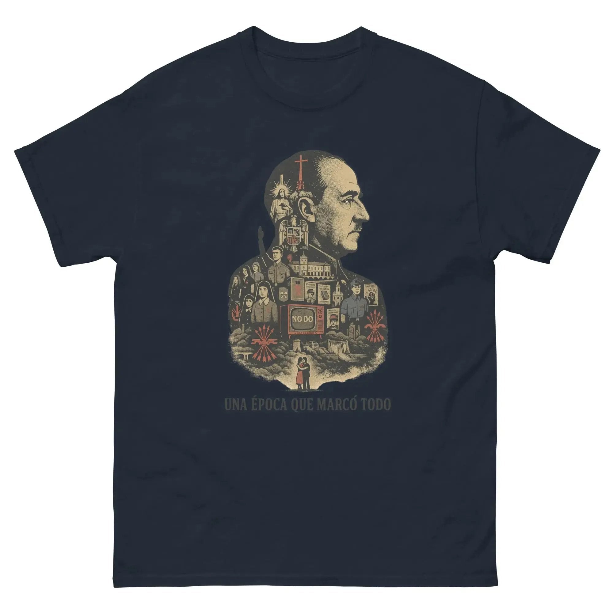 Comprar Camiseta Franco - La época que marcó todo - OFERTA blanco M La Flamenca de Borgoña Bandera España