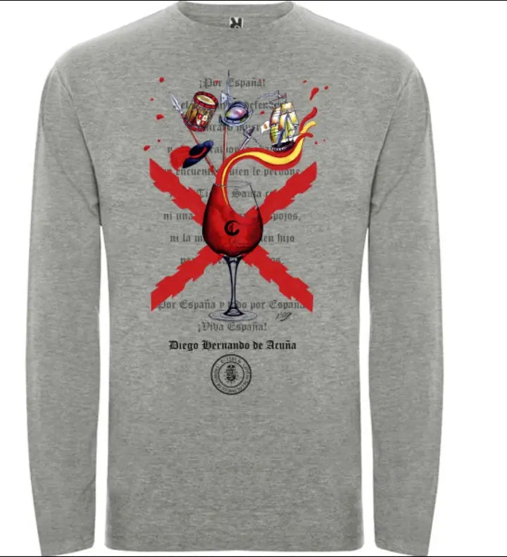 Comprar Camiseta INFANTIL manga larga Brindis de los Tercios y poema Bandera España La Flamenca de Borgoña Patricia Muñoz VOX