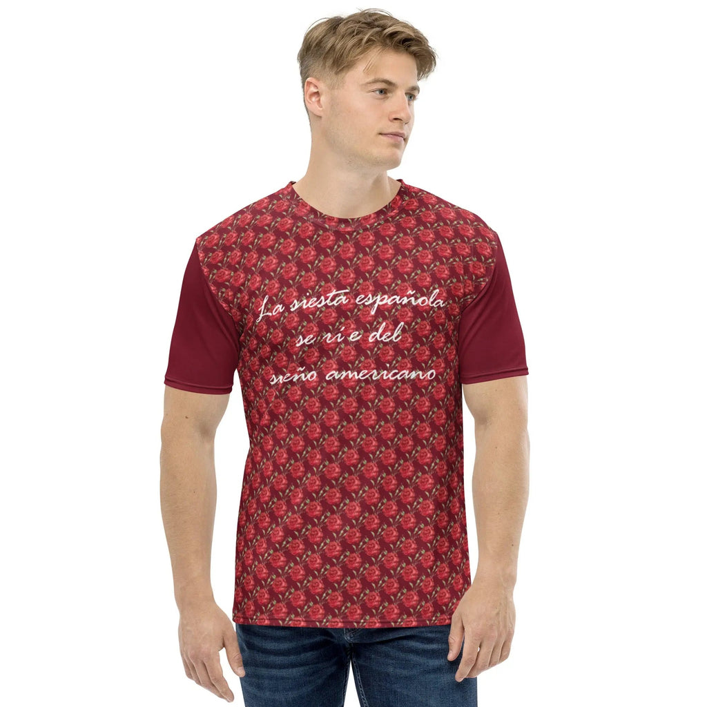 Comprar Camiseta La Siesta española se ríe del Sueño americano para hombre Bandera España La Flamenca de Borgoña Patricia Muñoz VOX