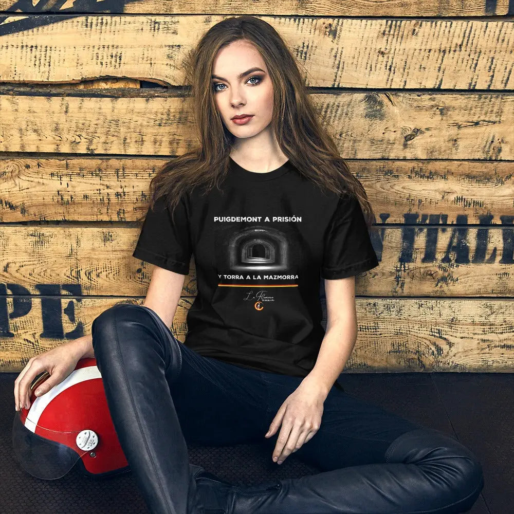Comprar Camiseta Puigdemont a Prision y Torra a la Mazmorra Bandera España La Flamenca de Borgoña Patricia Muñoz VOX