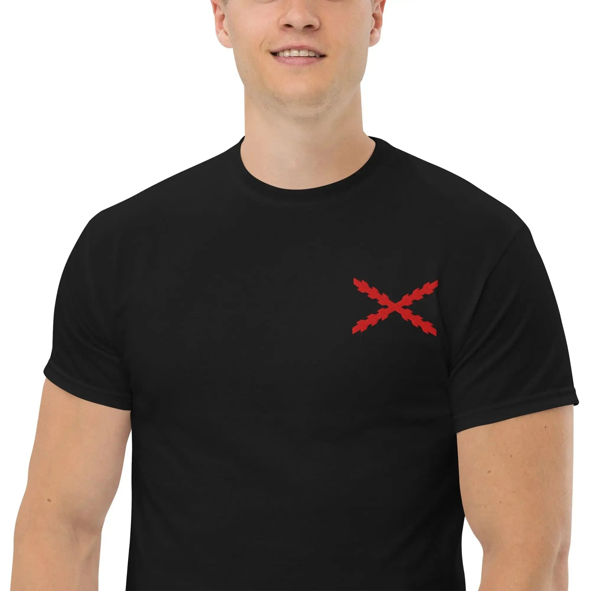 Comprar Camiseta clásica unisex Cruz de Borgoña mediana - Talla L OFERTA La Flamenca de Borgoña Bandera España