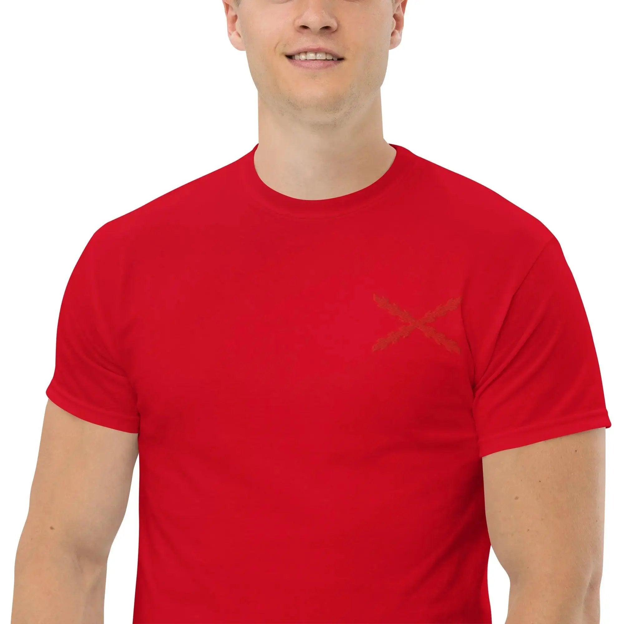 Comprar Camiseta clásica unisex Cruz de Borgoña mediana - Talla L OFERTA La Flamenca de Borgoña Bandera España