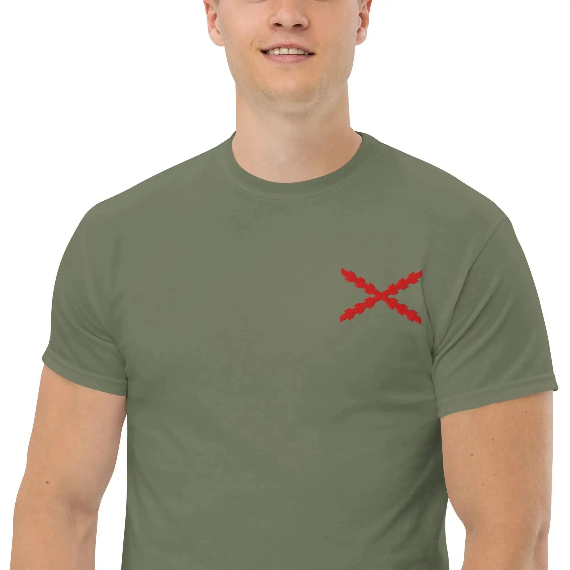 Comprar Camiseta clásica unisex Cruz de Borgoña mediana - Talla L OFERTA La Flamenca de Borgoña Bandera España