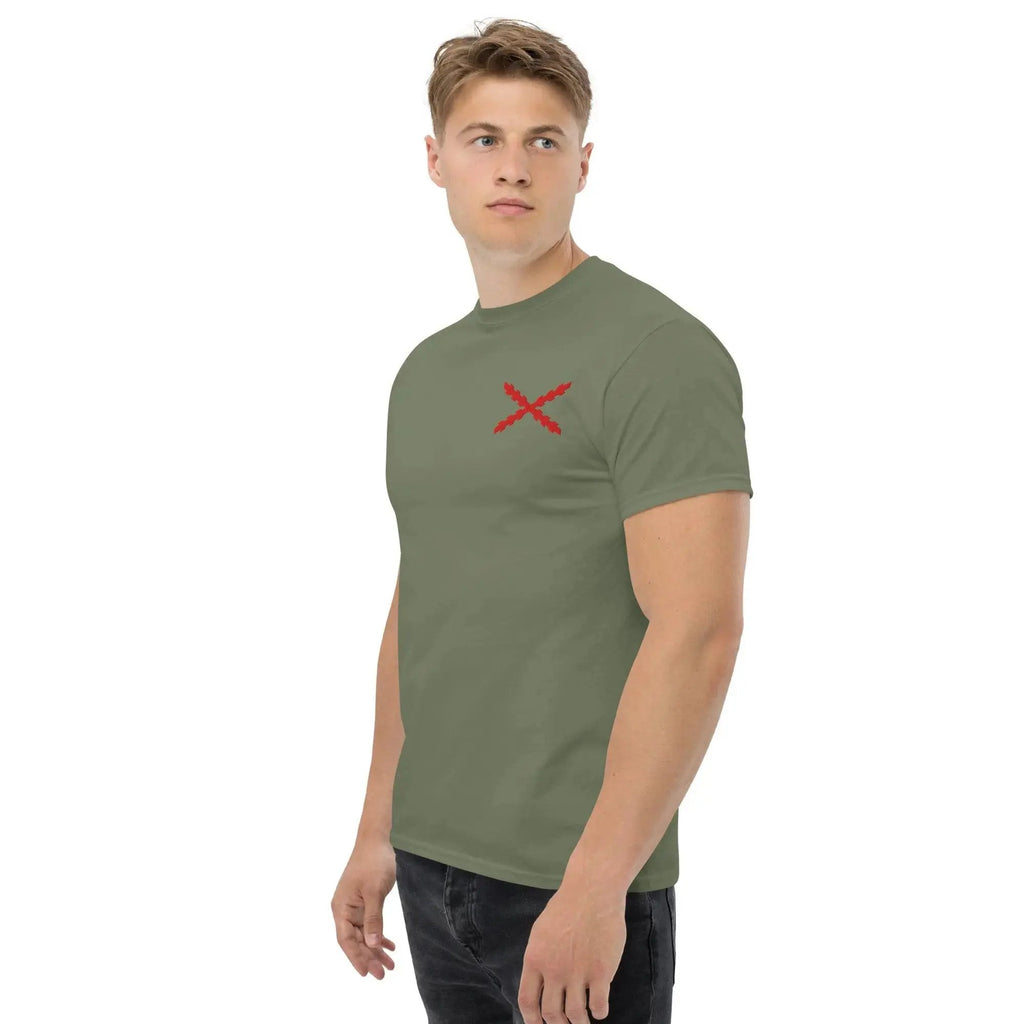 Comprar Camiseta clásica unisex Cruz de Borgoña mediana - Talla L OFERTA La Flamenca de Borgoña Bandera España
