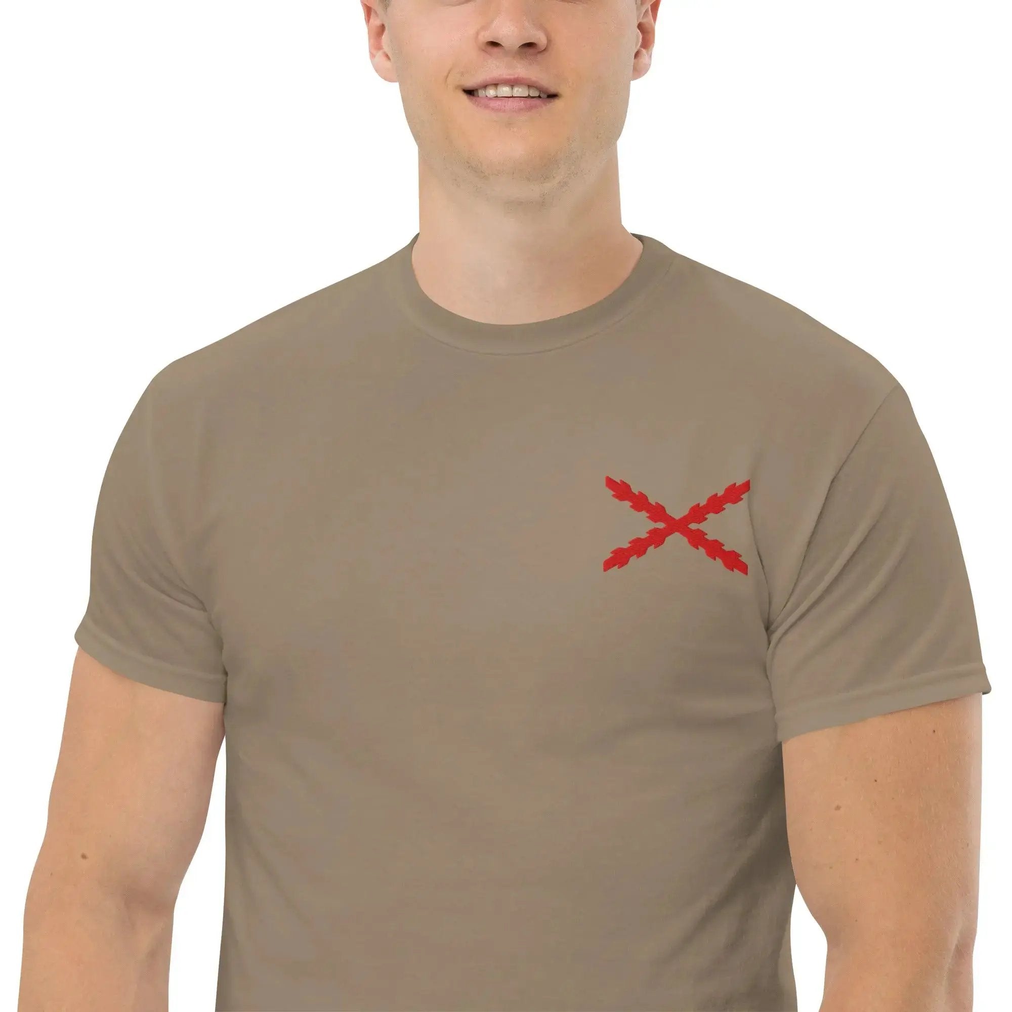 Comprar Camiseta clásica unisex Cruz de Borgoña mediana - Talla L OFERTA La Flamenca de Borgoña Bandera España