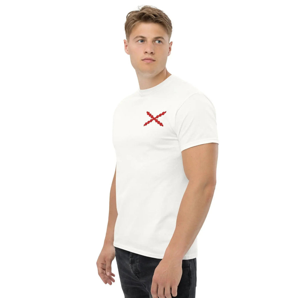 Comprar Camiseta clásica unisex Cruz de Borgoña mediana - Talla L OFERTA La Flamenca de Borgoña Bandera España