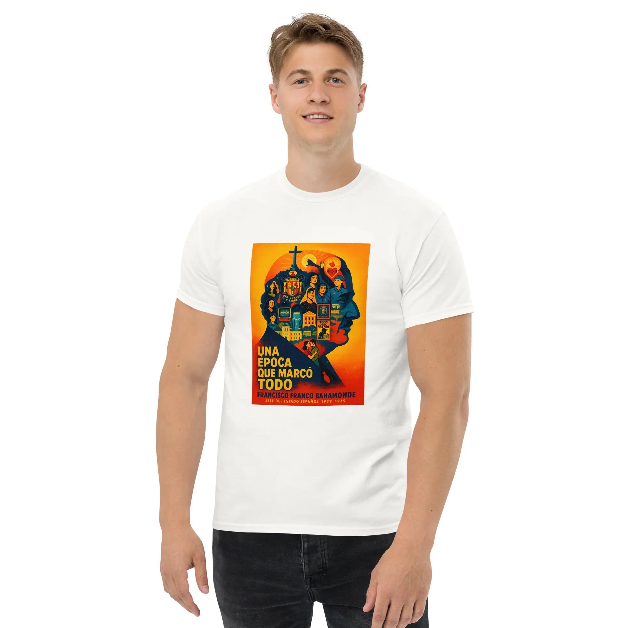 Comprar Camiseta clásica unisex La Flamenca de Borgoña, Bandera de España, Cruz de Borgoña, Patricia Muñoz, VOX