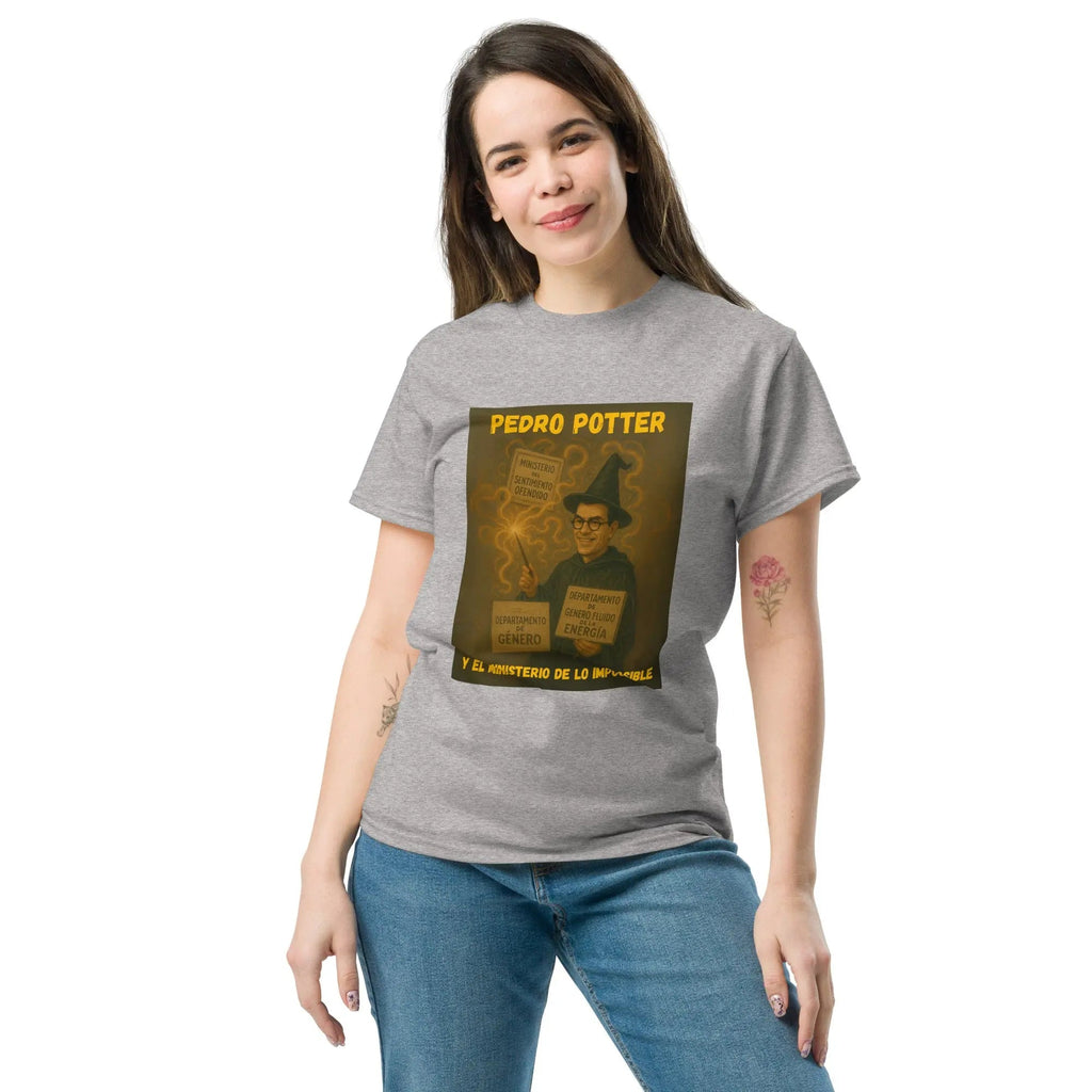 Comprar Camiseta "Pedro Potter y el Ministerio de lo imposible" Bandera España La Flamenca de Borgoña Patricia Muñoz VOX