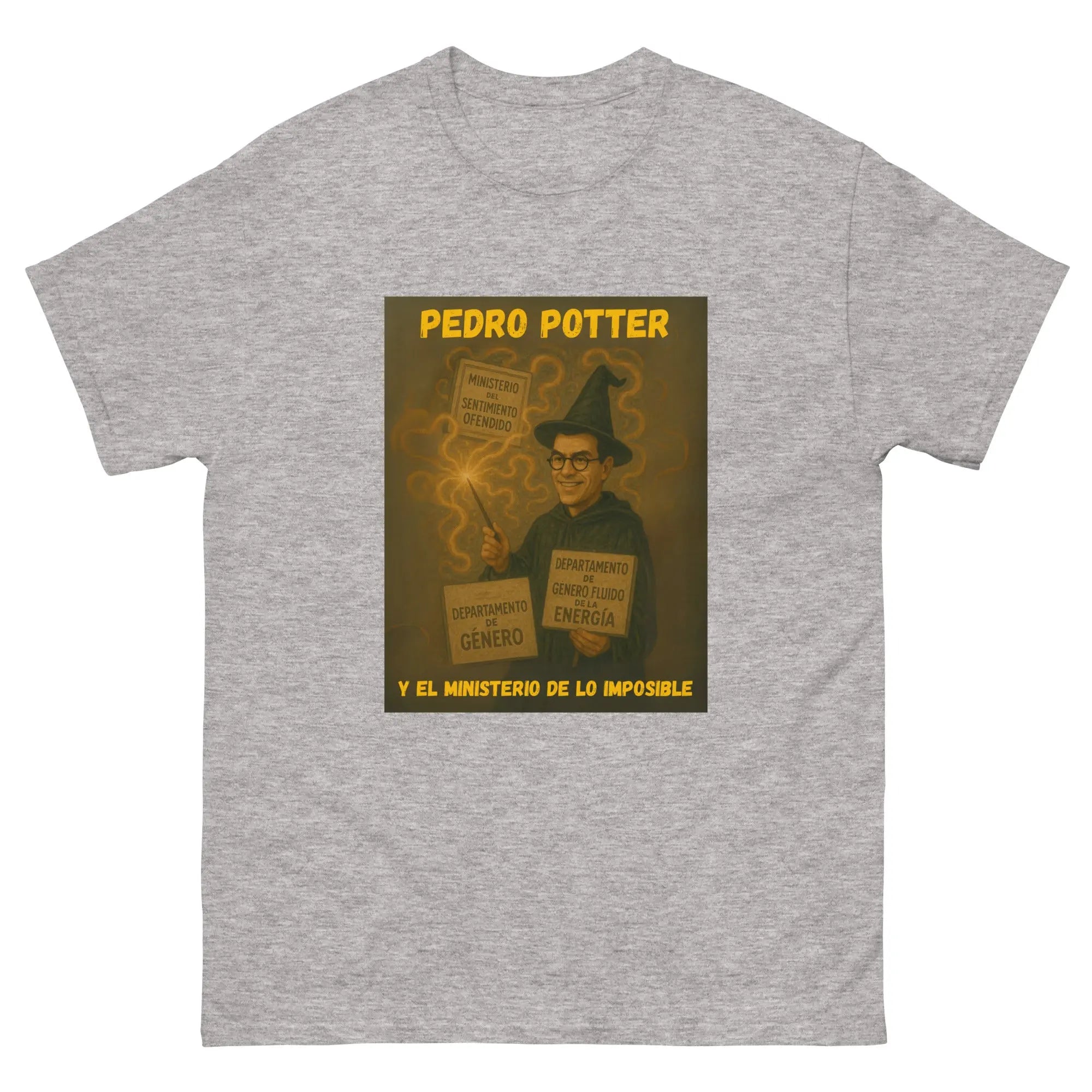 Comprar Camiseta "Pedro Potter y el Ministerio de lo imposible" Bandera España La Flamenca de Borgoña Patricia Muñoz VOX