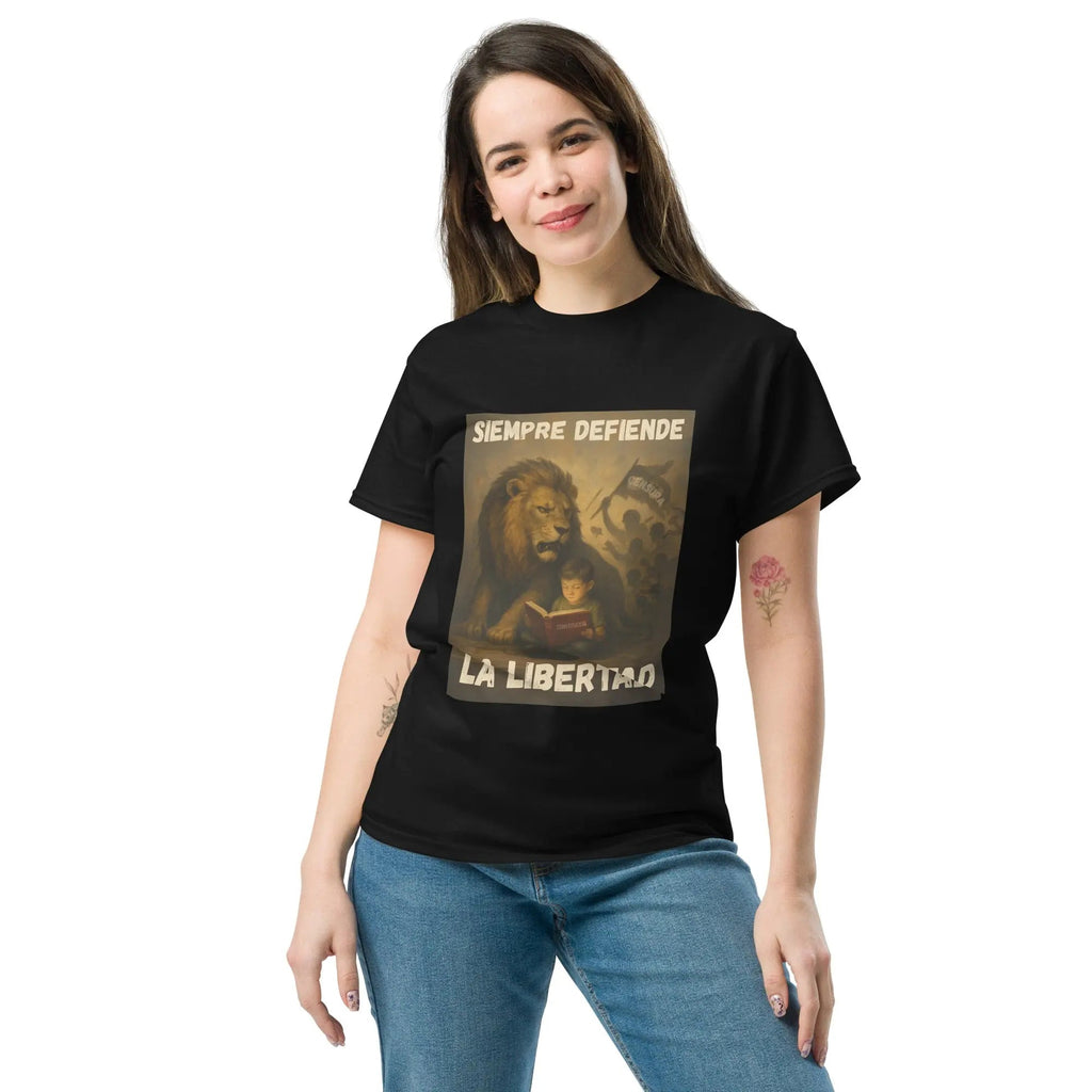 Comprar Camiseta clásica unisex La Flamenca de Borgoña, Bandera de España, Cruz de Borgoña, Patricia Muñoz, VOX