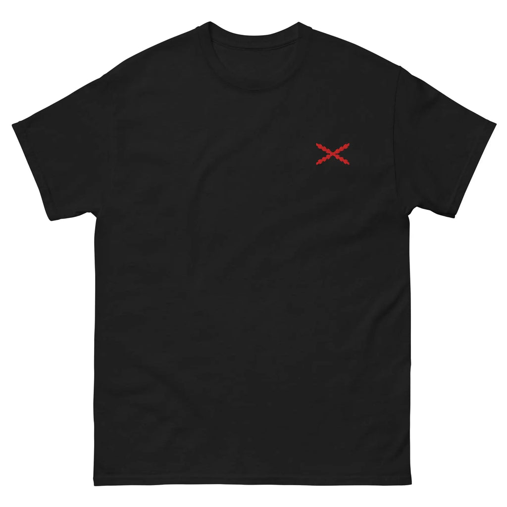 Comprar Camiseta clásica unisex bordado Cruz de Borgoña La Flamenca de Borgoña, Bandera de España, Cruz de Borgoña, Patricia Muñoz, VOX
