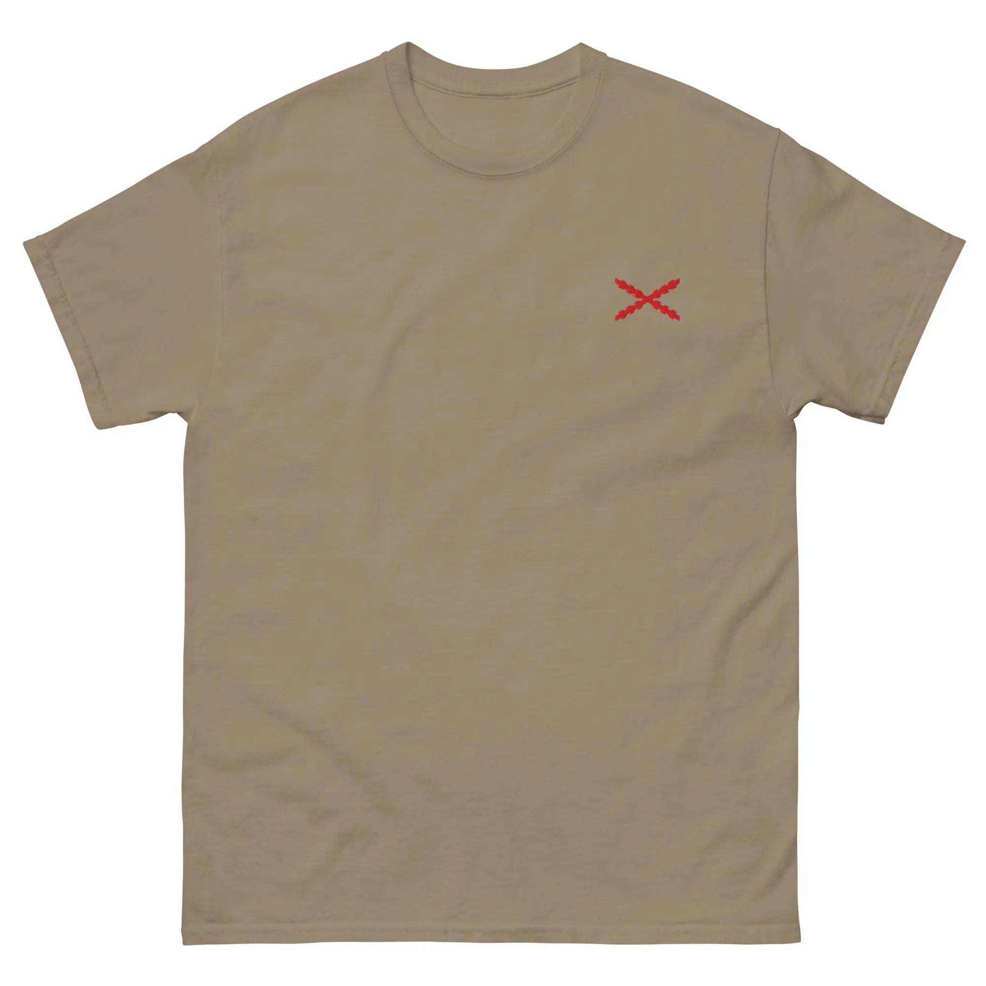 Comprar Camiseta clásica unisex bordado Cruz de Borgoña La Flamenca de Borgoña, Bandera de España, Cruz de Borgoña, Patricia Muñoz, VOX