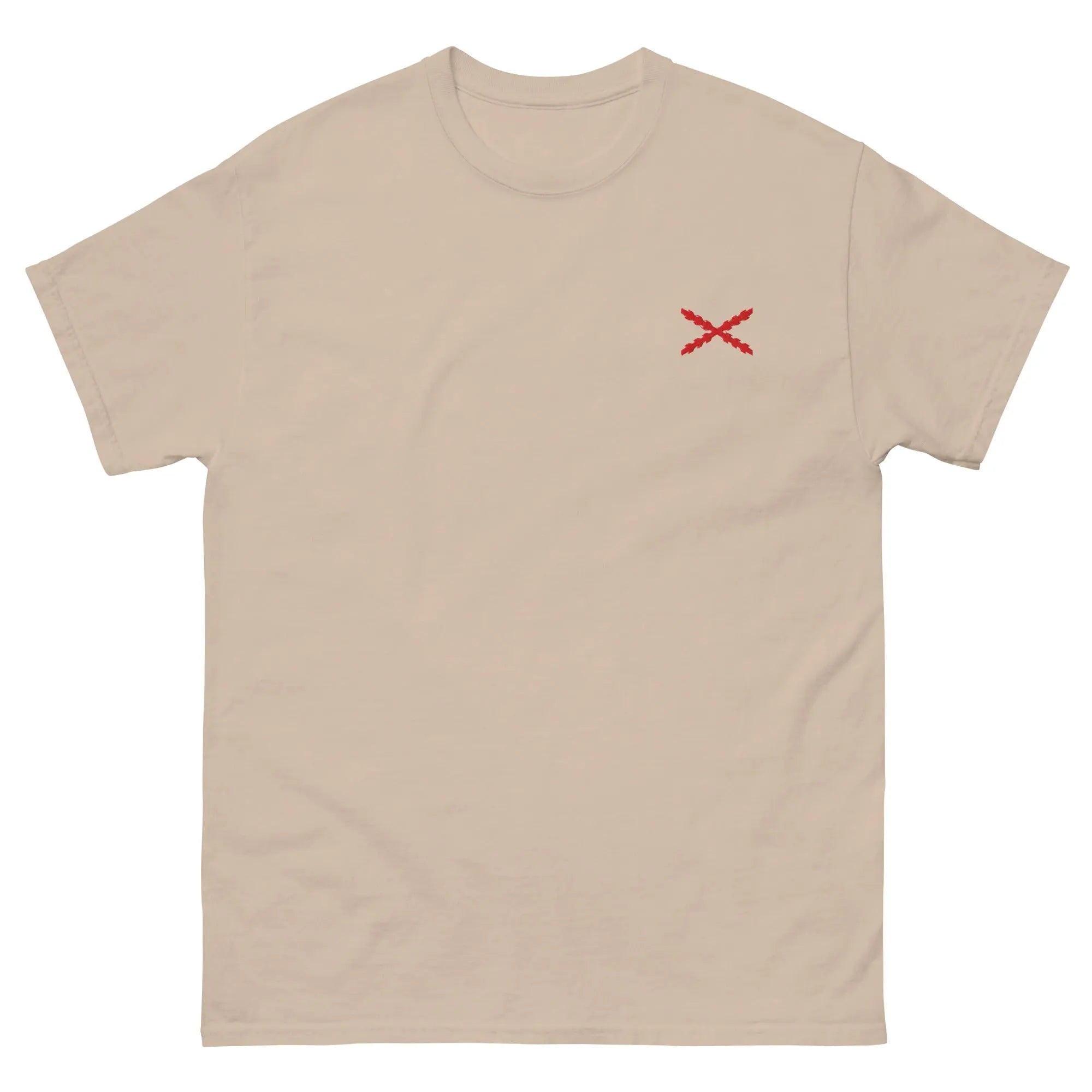 Comprar Camiseta clásica unisex bordado Cruz de Borgoña La Flamenca de Borgoña, Bandera de España, Cruz de Borgoña, Patricia Muñoz, VOX